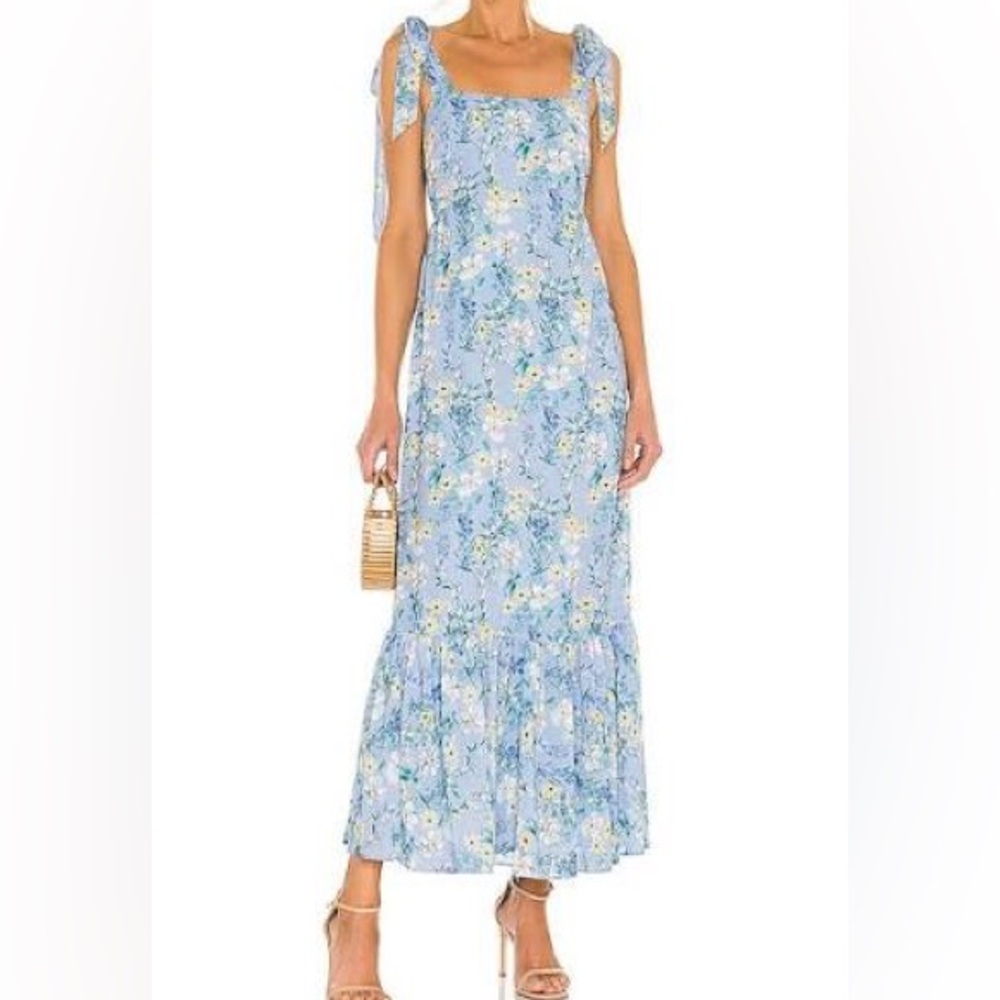 Yumi Kim Rosette Maxi Dress in Eden Blue Women’s XXS